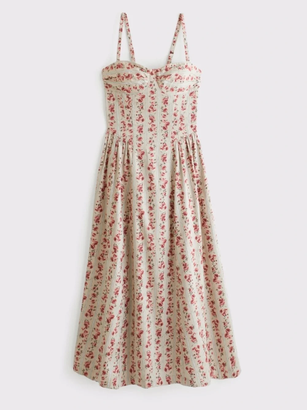 ABERCROMBIE & FITCH Bra-Free Dipped Waist Maxi Dress | Size XST